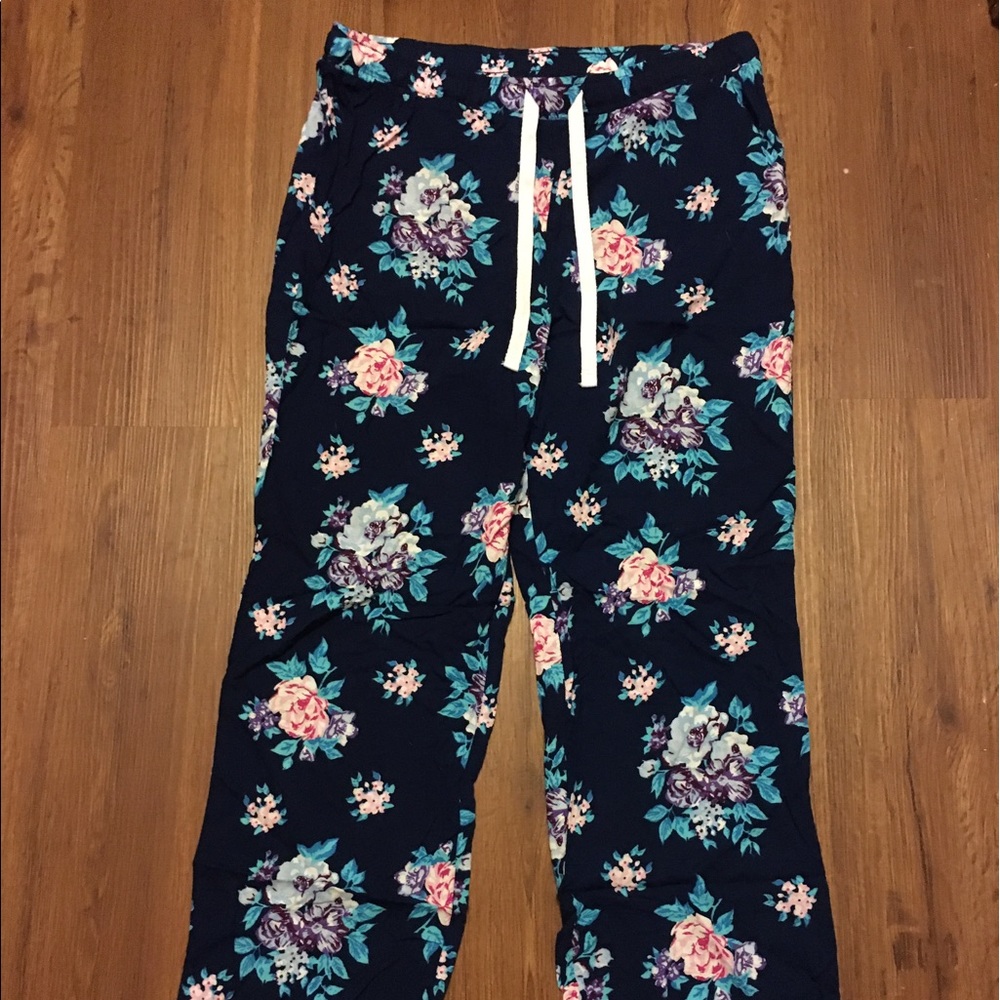 Navy/floral Pajama Pants