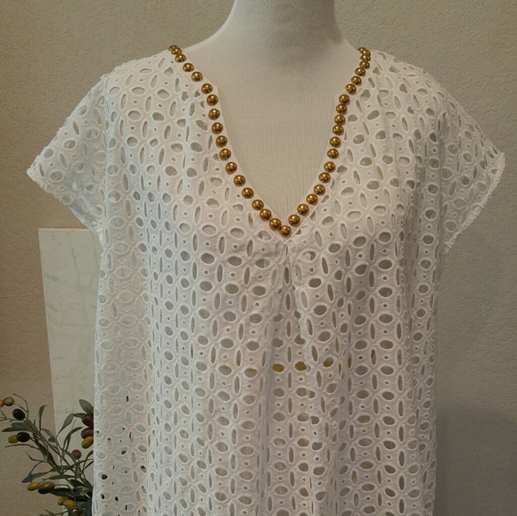 Lilly Pulitzer Classic Eyelet Tunic Cover-up - Picture 1 of 8