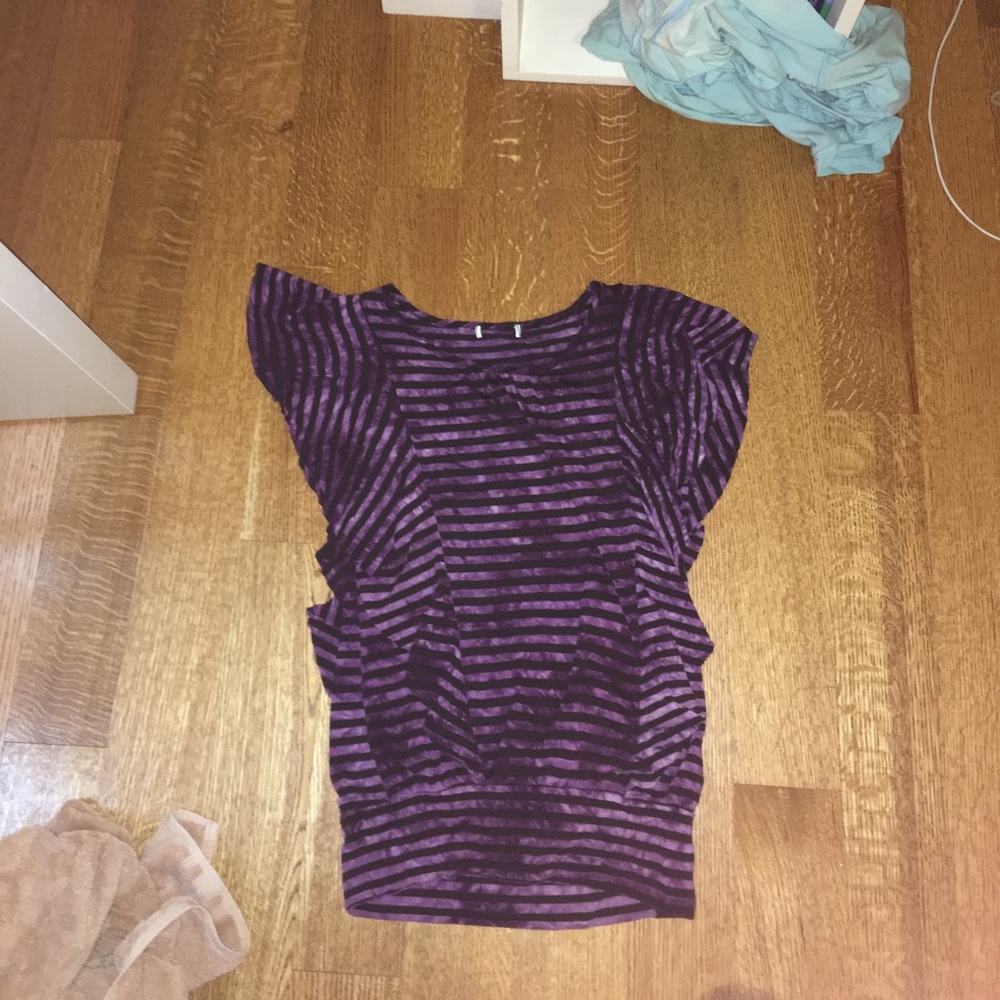 Purple and black top