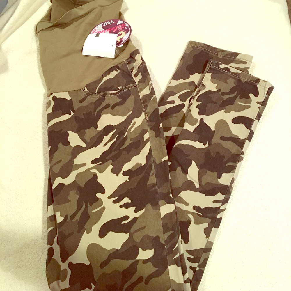 Army camp maternity pants