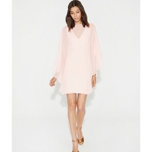 Halston Heritage Chiffon Overlay Ponte Dress