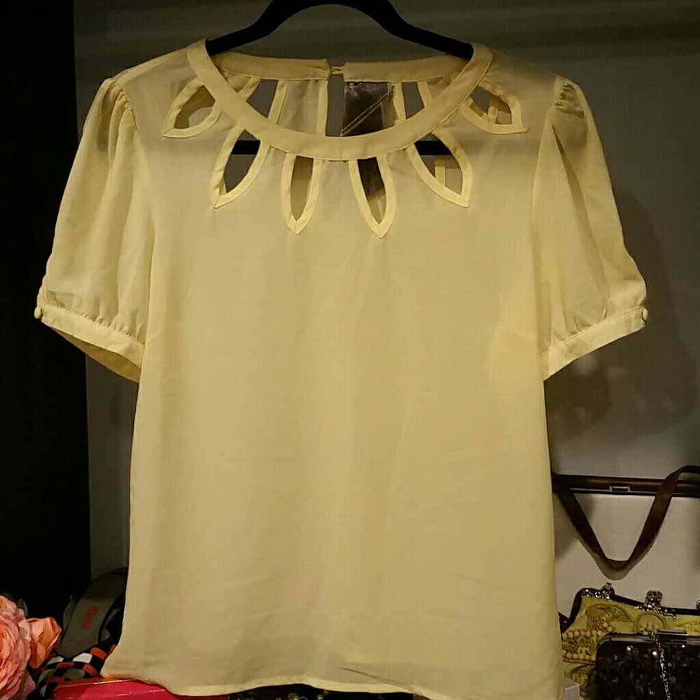 Vibrant yellow blouse