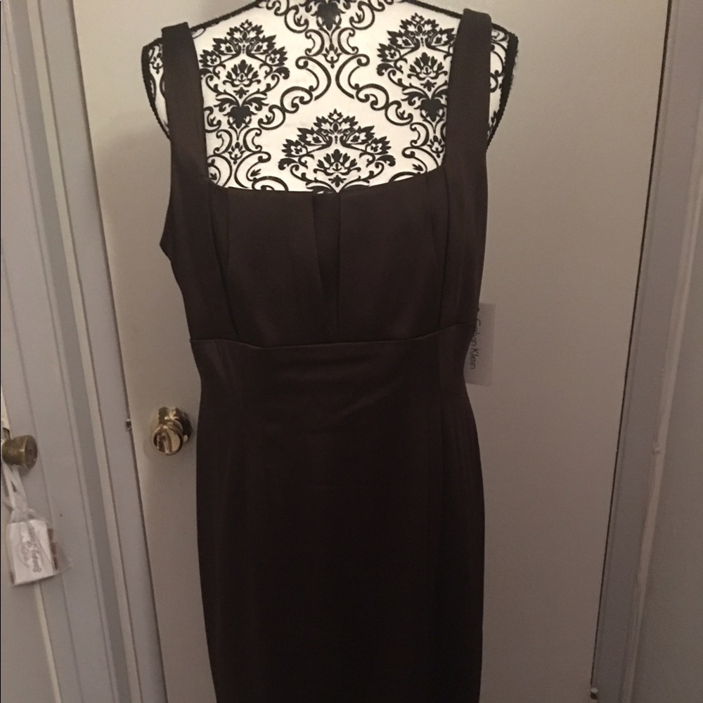 Brown knee length dress