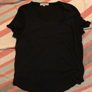 LOFT mixed-material Silky Tee