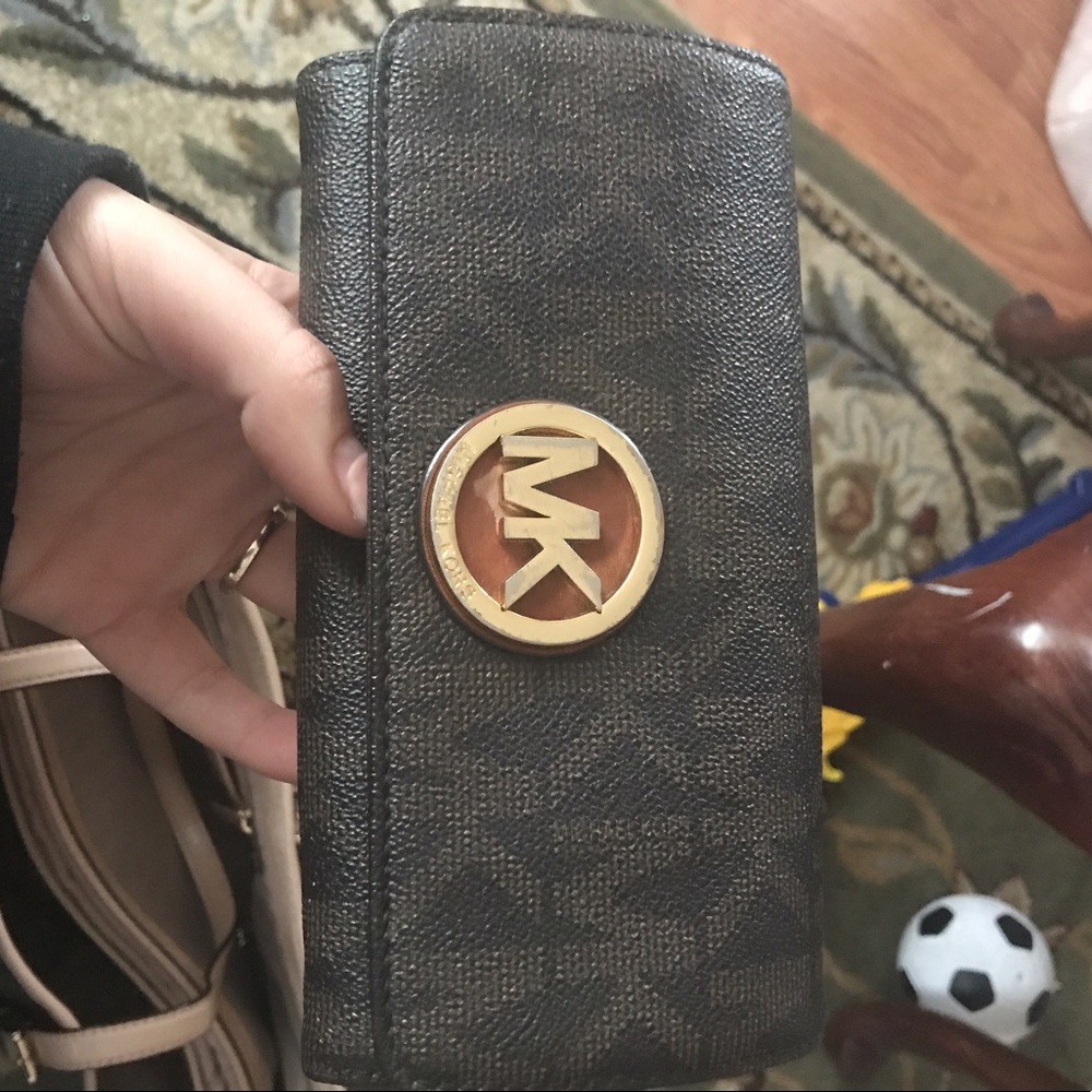 Michael Kors brown and tan wallet