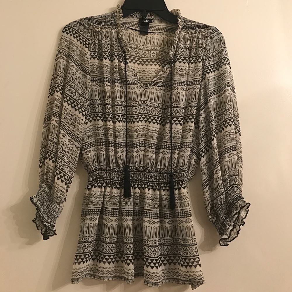 H&M tribal print blouse