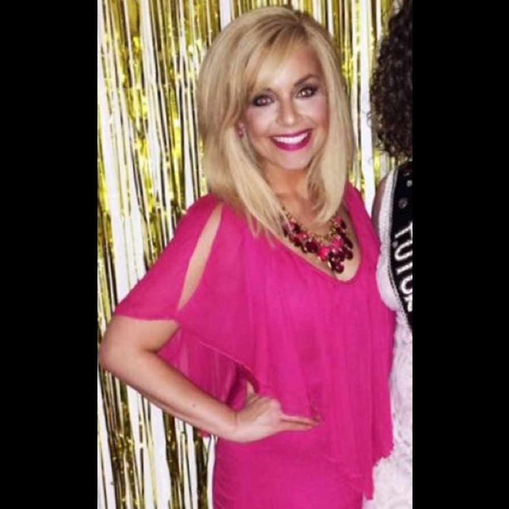 Hot pink fuchsia party dress