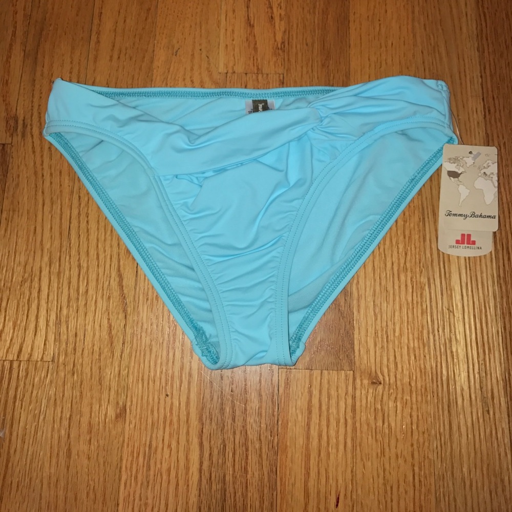 New Women's Tommy Bahama Bikini Bottom,Blue, S - Picture 2 of 8