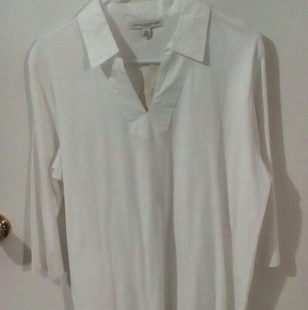 NEW CAROLYN TAYLOR Size 2X White Tunic
