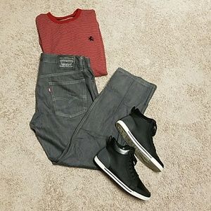 Mens grey Levi jeans