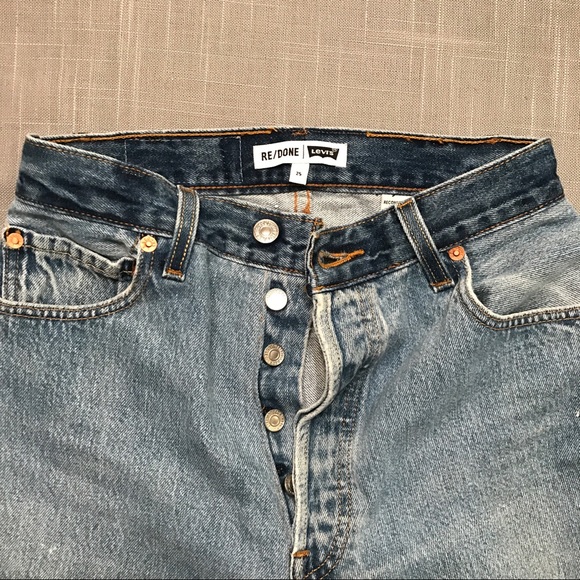 Re/done Levi's high rise wide leg jeans size 25 - Picture 3 of 8