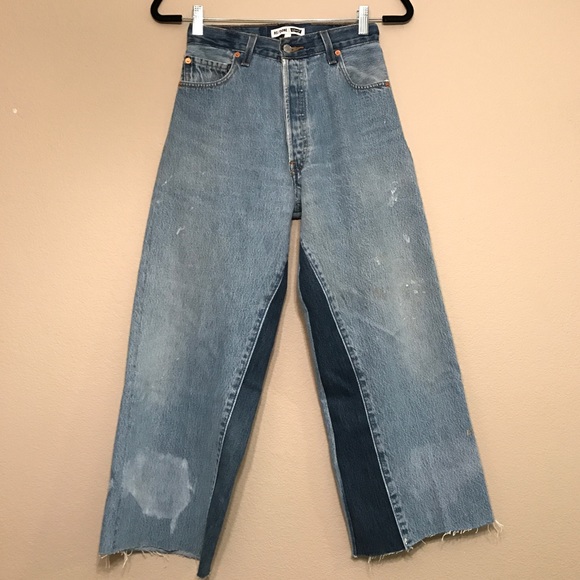 Re/done Levi's high rise wide leg jeans size 25 - Picture 1 of 8