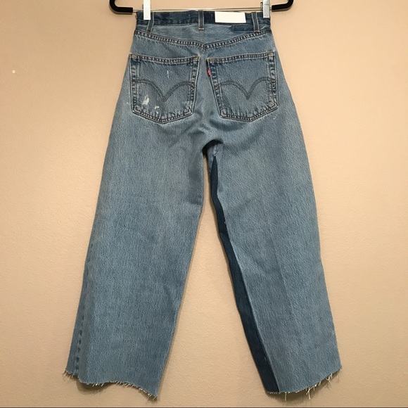 Re/done Levi's high rise wide leg jeans size 25 - Picture 2 of 8