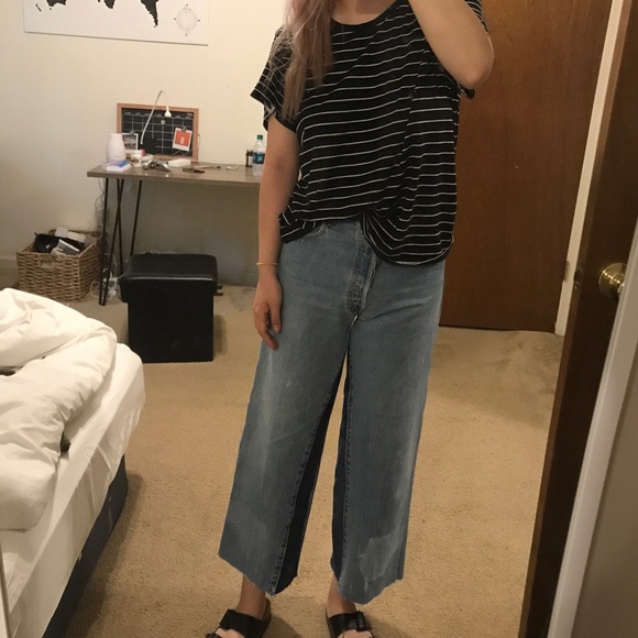 Re/done Levi's high rise wide leg jeans size 25 - Picture 8 of 8