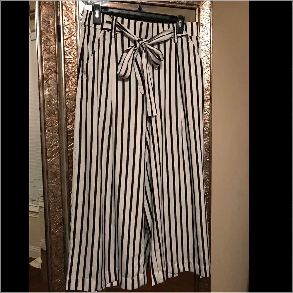 NWOT - Zara!! Black and White Culottes