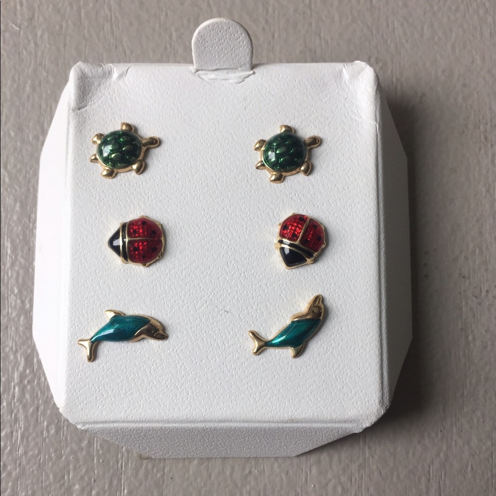 REAL 10k Gold Animal Earrings