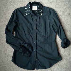 Studded Collar Shirt