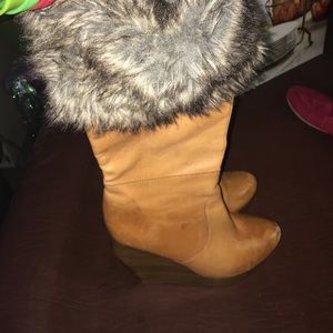 Bebe wedge boots! One of a kind!