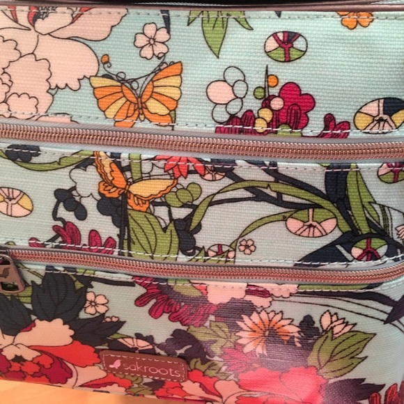 New with Tags! Sakroots “Flower Power” Artist Circle Shoulder/Crossbody Bag - Picture 3 of 12