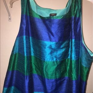 Talbots's Blue and Green Dress Tank