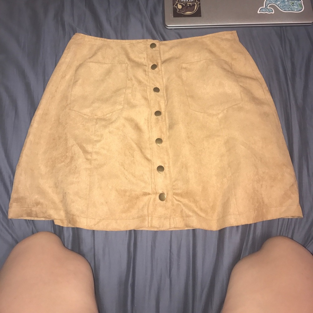 Brown Suede Skirt