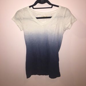 Blue and white ombré shirt