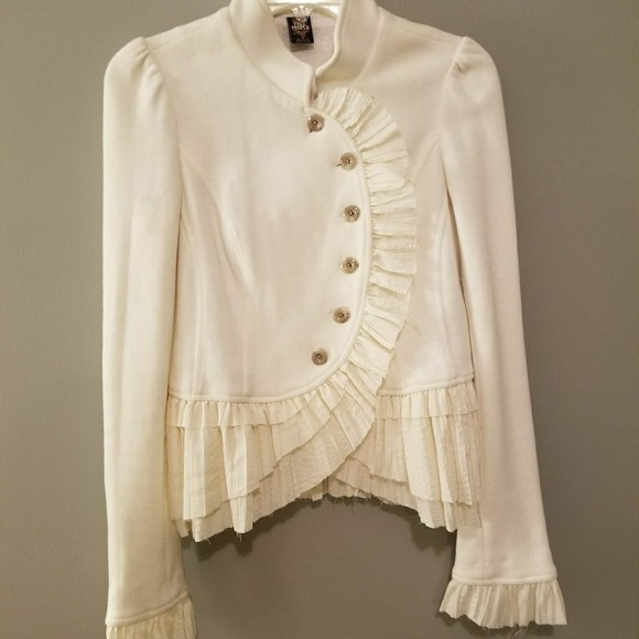 Free People Ruffled Military Jacket - Picture 3 of 6