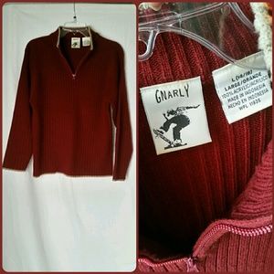 Knarly 1/4 zip Sweater ~ EUC