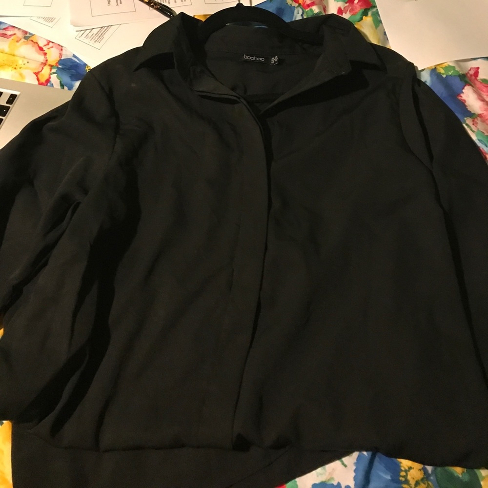 Black shirt dress