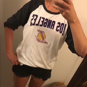 LA Lakers Baseball Tee