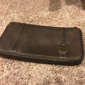 Dior leather clutch