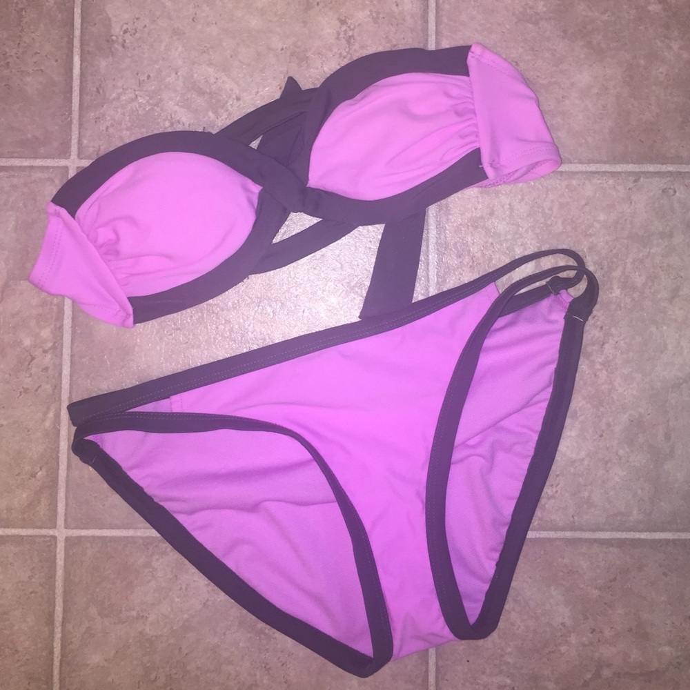 Bright purple/grey bikini