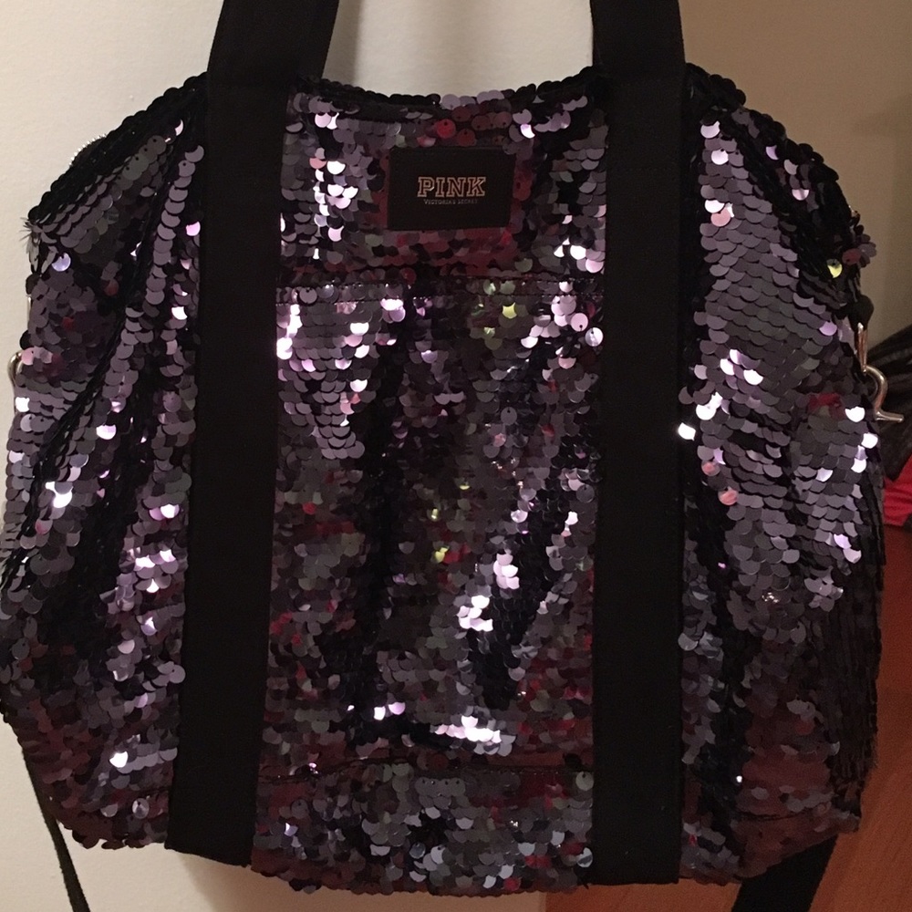 PINK Victoria's Secret sequin duffle bag
