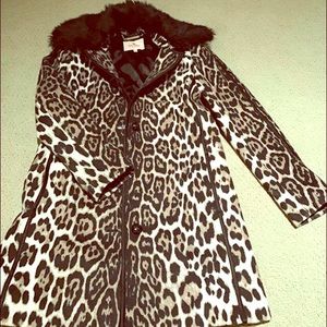 Juicy Couture leopard print coat XS