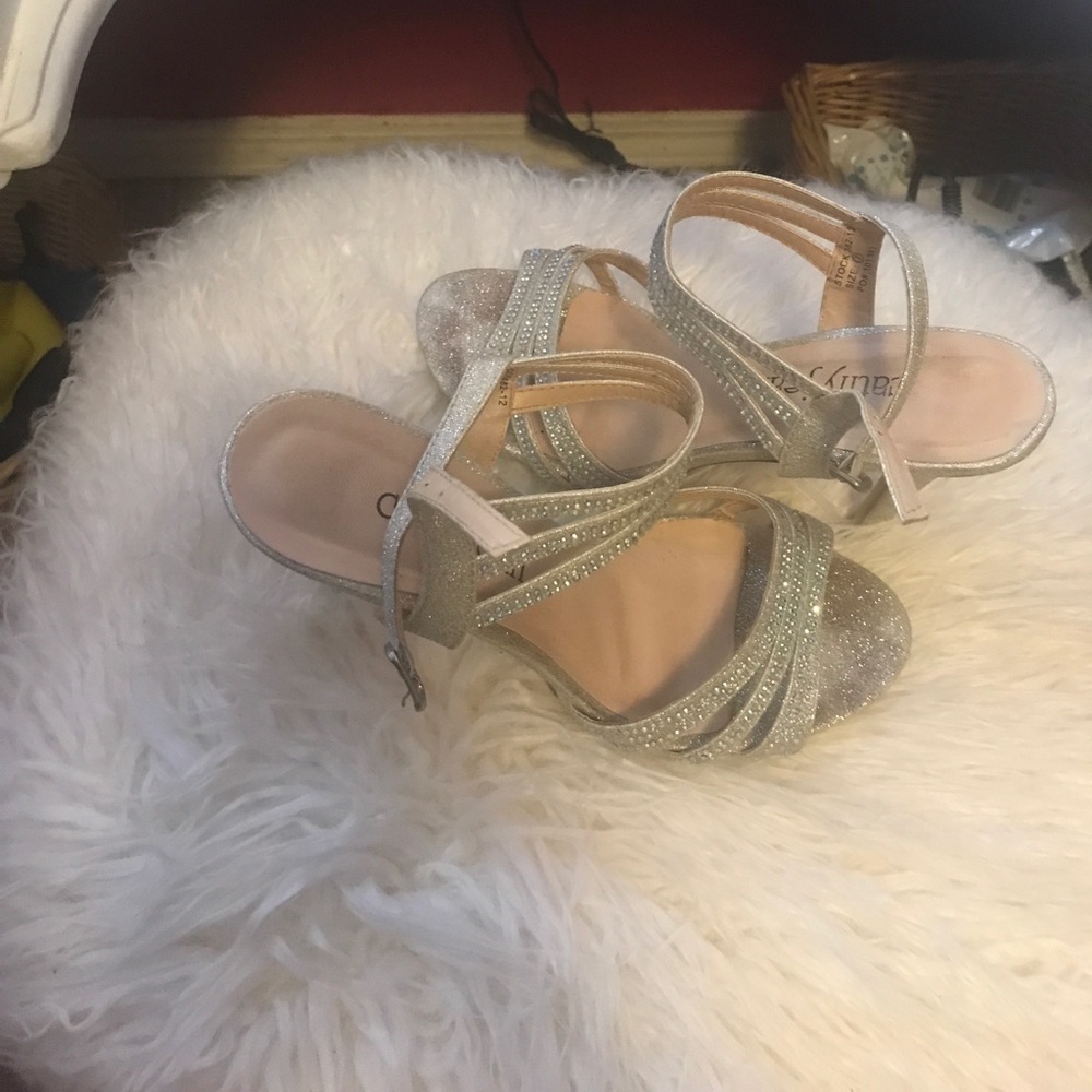 Sparkly heels worn once!