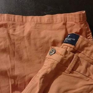Orange shorts. American Eagle PREP shorts.