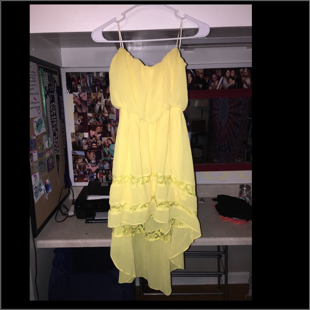 High-low strapless sundress