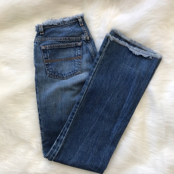 👖 Express Jeans Frayed & Flare Denim - Picture 1 of 5
