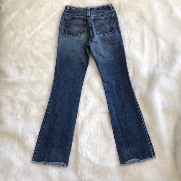 👖 Express Jeans Frayed & Flare Denim - Picture 3 of 5