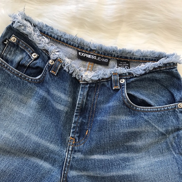 👖 Express Jeans Frayed & Flare Denim - Picture 4 of 5