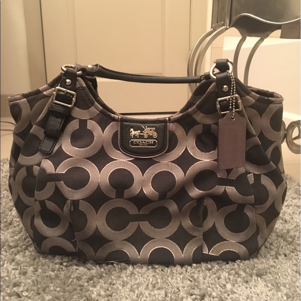 Black coach large tote