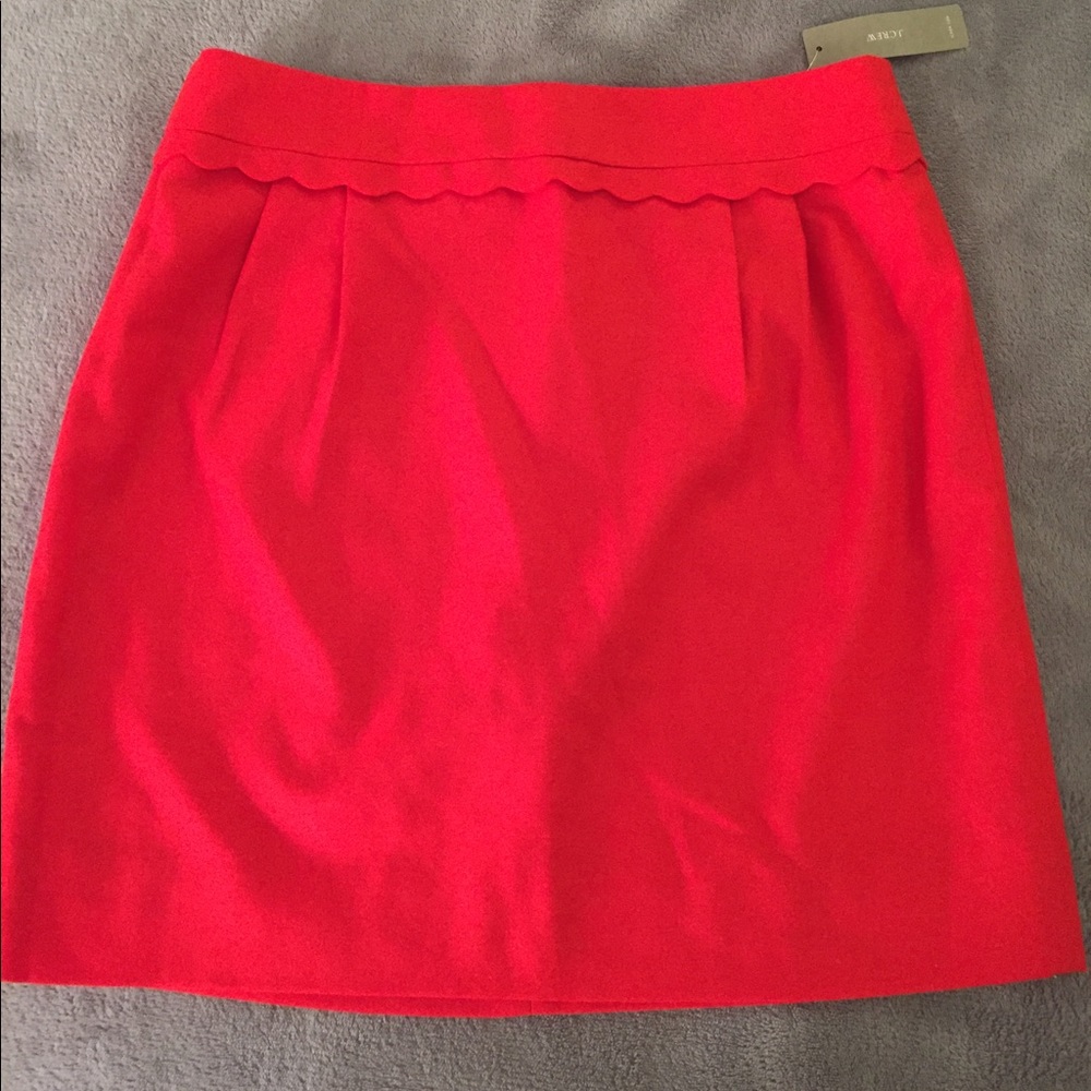 J Crew Scallop Waist Skirt Sz 6