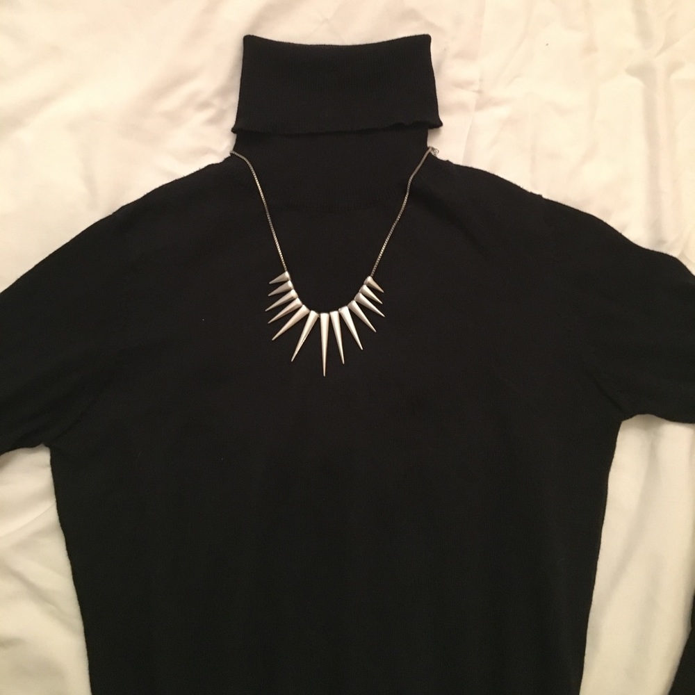 Black turtleneck sweater