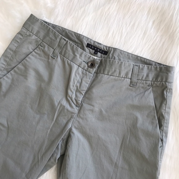 Theory Olive Green Tapered Zipper Ankle Pants - Picture 4 of 5