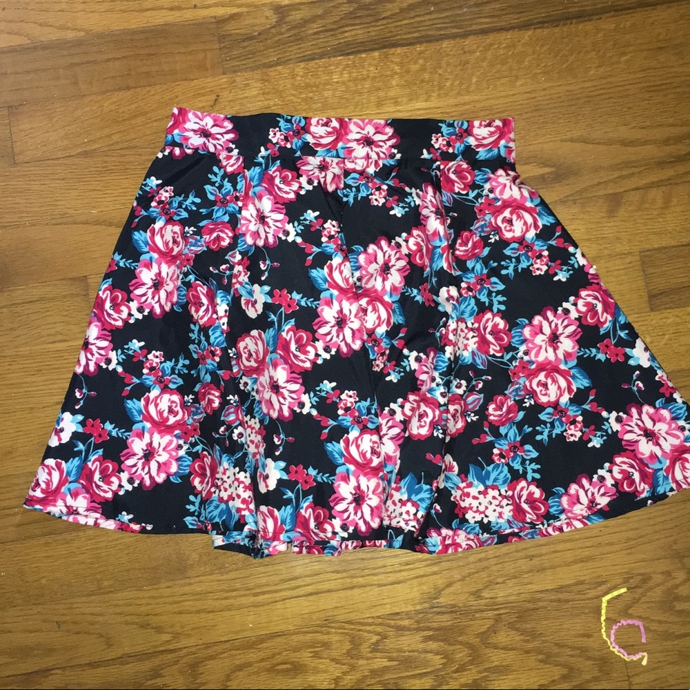 Floral skater skirt