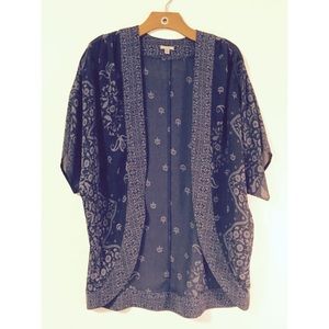 Ecote Navy Blue Kimono