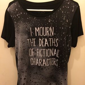 "I mourn the death of fictional characters" t!!