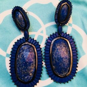 Kendra Scott Lapis Kaki Luxe Earrings! HTF!