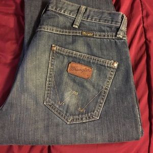 Wrangler Stone Wash Boot Cut Jeans