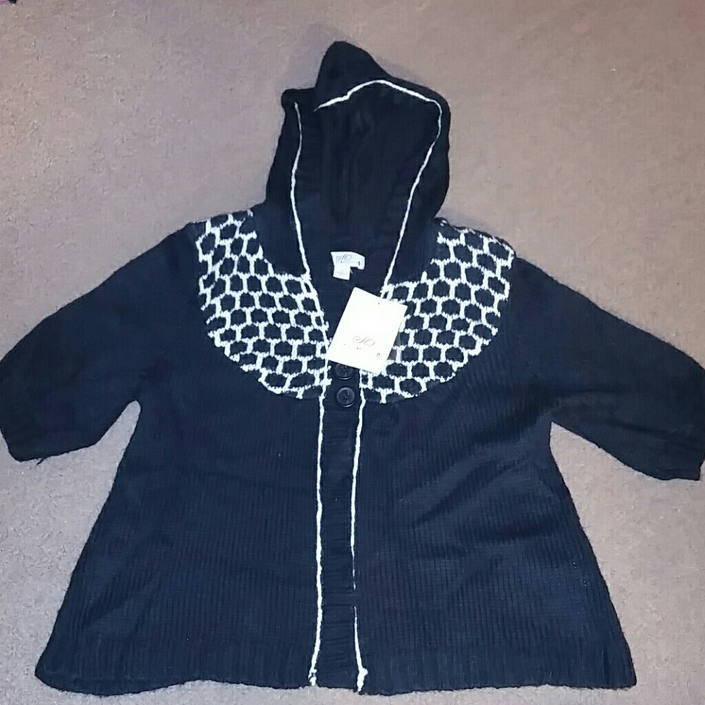So Wear It Declare It black sweater size M NWT